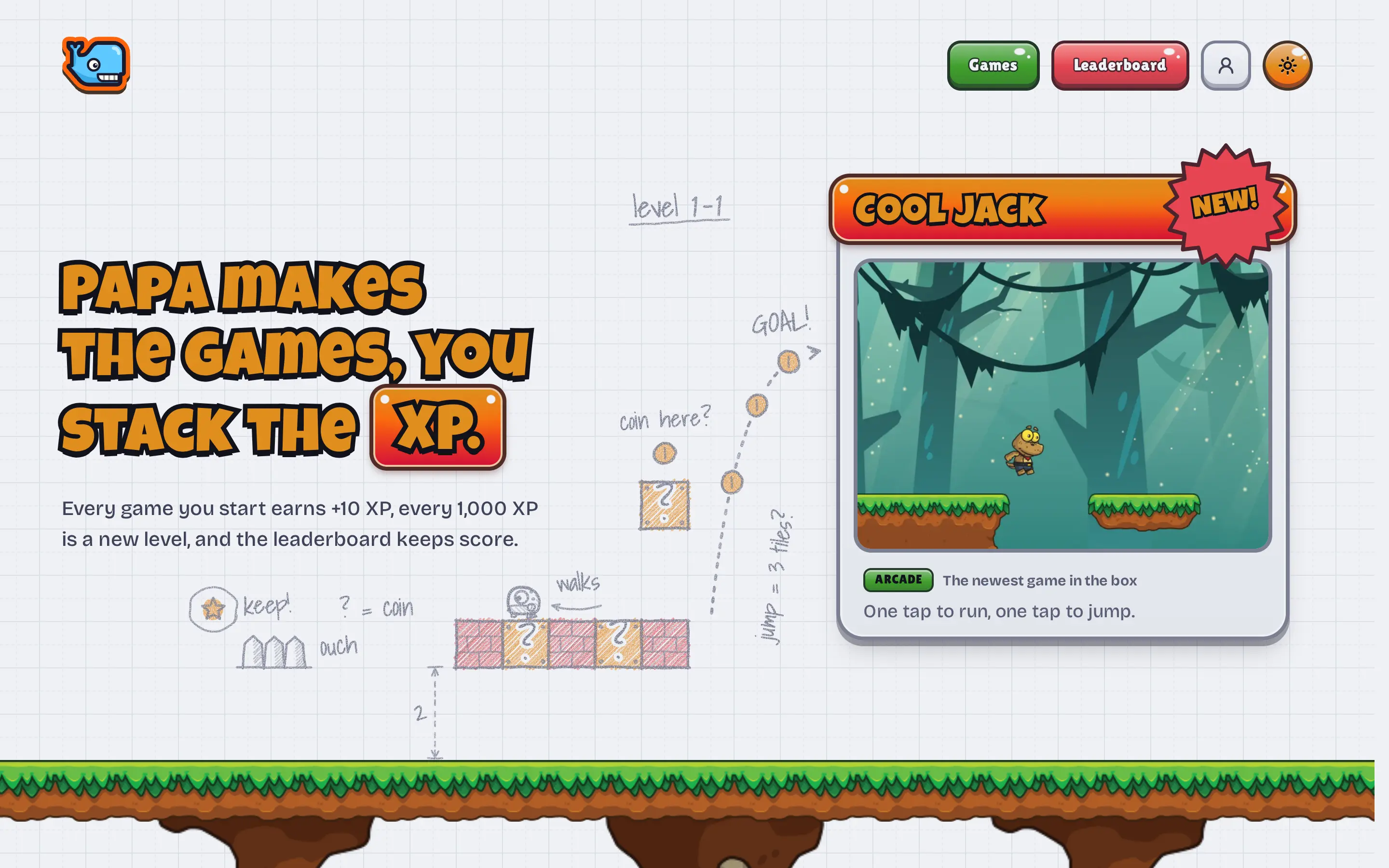 The landing page